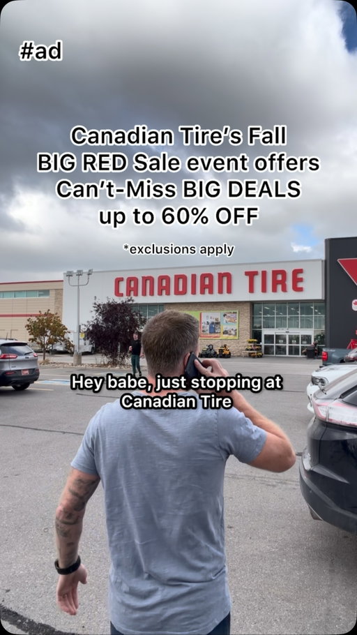 @canadiantire Fall BIG RED Sale is back with can’t-miss BIG deals on all your fall essentials. Shop these deals in-store and online only until September 27th at Canadian Tire! 

*Exclusions apply. 

#AD #CTBigRED #Fall