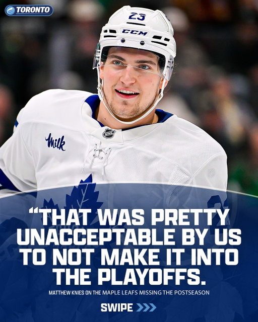 “I think that was a fluke of a year.”

Matthew Knies is fully focused on getting the Leafs back into the playoffs.

@thegoldenmuzzy | @j_rosehill 

Presented by @cocacola_ca