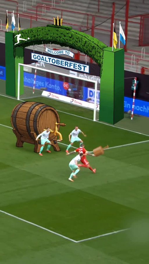 Andrich got the Bierfass open eventually 🍻✅

#Bundesliga | #Goaltoberfest