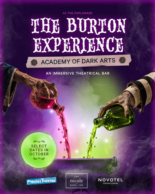 Back by eerie demand… The Burton Experience is returning to @cafenicolebistro for its 3rd edition! 🖤✨
 
Step into a delightfully twisted Halloween pop-up where gothic fantasy comes to life. Gather your fellow witches, wizards, and curious souls for an immersive evening filled with dark magic, interactive theatre by @fabulisttheatre, and spine-chilling food & drinks.
 
🔮 What’s included with your ticket:
🧪 Guided potion-making 
🎭 Live immersive theatre & actors 
🏆 Dark fantasy & movie lore trivia lead by your favourite spooky characters
🍹 1 welcome cocktail or mocktail
📸 Atmospheric photo ops & potion shop aesthetic
 
🗓 Dates: October 1–31, 2026 (Select dates, 5:30 PM – 11:00 PM) 
📍Location: Cafe Nicole Bistro + Bar (45 The Esplanade) 
🧛 Costumes: Strongly encouraged!
 
Will you master the Dark Arts… or will the Dark Arts master you? 🖤
 
🎟 Tickets are limited—grab yours today at the link in our bio!