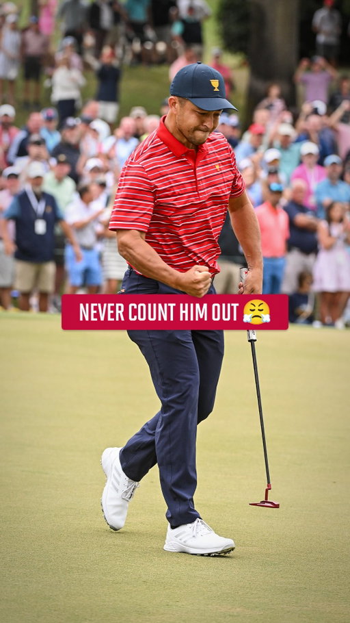 All-time par save by @XanderSchauffele at the 2022 Presidents Cup.