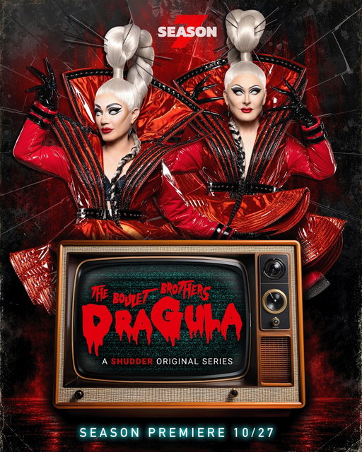 THE BOULET BROTHERS’ DRAGULA RETURNS FOR SEASON 7! Ten years ago this Halloween, we unleashed the first episode of Dragula into the world. Now, the next chapter begins. Behold the official key art for our most ambitious and cinematic season yet. Season 7 premieres Tuesday, October 27, exclusively on Shudder and AMC+. Read the exclusive announcement now at Variety (link in bio) #Dragula #BouletBrothers #Shudder