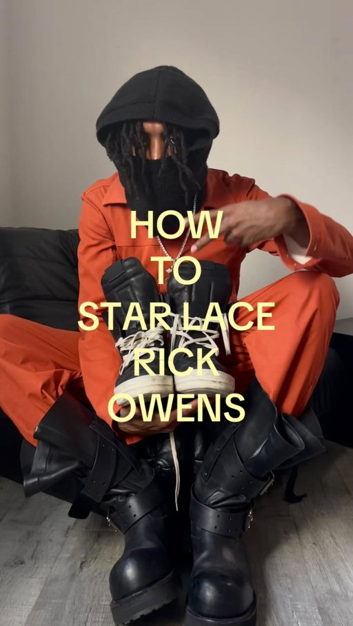 How to star lace Rick Owens Geobaskets

#rickowens #geobasket #outfit #outfitinspiration #shoes
