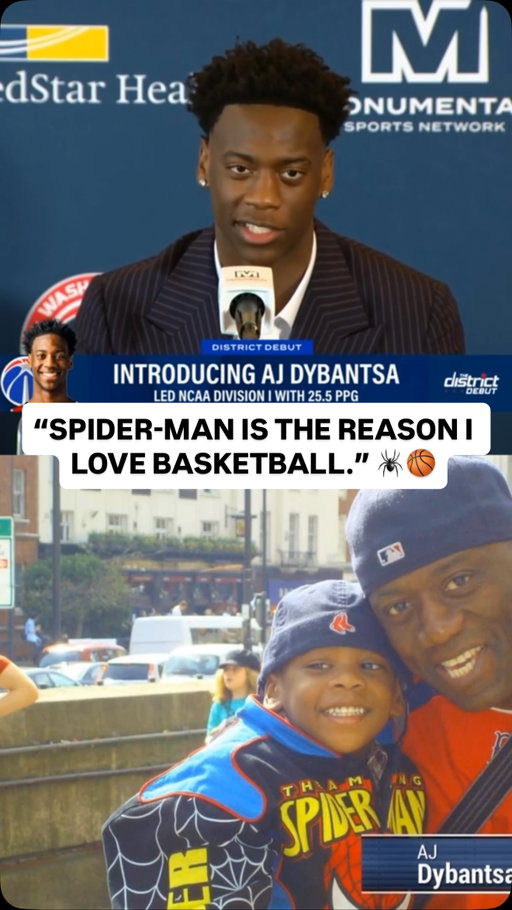 Every hoops journey has a starting point. For @aj.dybantsa, it was a Spider-Man hoop gifted by his dad at the age of 5 🥹The No. 1 pick makes his NBA debut on Oct. 21!