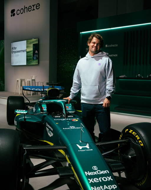 AMR26 x @cohere_ai x @magnus_carlsen

From the track to the ALL-IN stage, we’re proud to showcase our Aston Martin Aramco F1 show car at Canada’s largest AI and tech event, with a visit from the Cohere ambassador and chess grandmaster himself Magnus Carlsen.