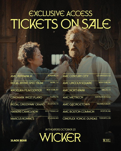 First drop of WICKER tickets is here. Behave accordingly.

🧺🎟️'s - link in bio