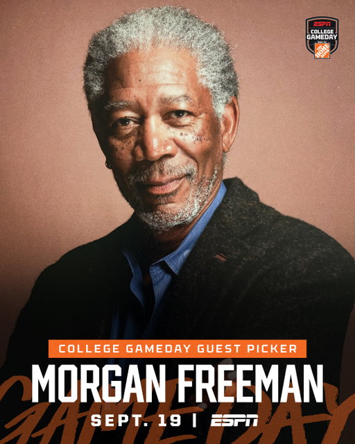 Morgan Freeman, College GameDay Celebrity Guest Picker 🙂‍↕️ Saturday can't get here soon enough!