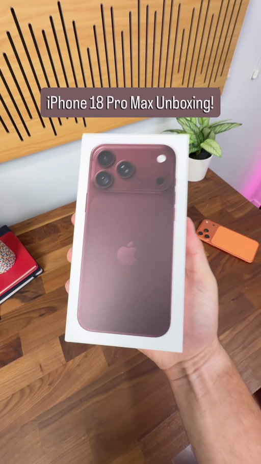 Apple iPhone 18 Pro Max Unboxing in Burgundy! Do you like this new color?? #iphone #apple #iphone18pro #iphone18promax