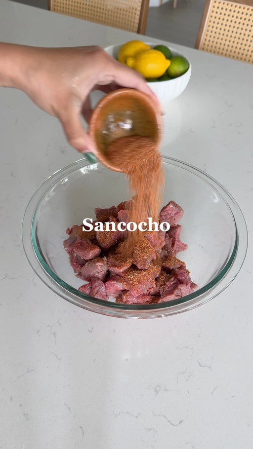 Puerto Rican Sancocho receta 🇵🇷

Serves: 6–8

* 1½ lb beef stew meat
* ½ lb beef neck bones
* Salt, to taste
* Black pepper, to taste
* Garlic powder, to taste
* Dried oregano, to taste
* 1 packet Sazón

Sofrito Base

* 1 medium onion
* 4–6 cloves garlic
* ½–1 cup Puerto Rican sofrito
* 1 cup tomato sauce
* 2 tablespoons tomato paste
* Bay leaves
* Sazón
* 1 bouillon vegetable
* 4 cups beef stock
* 4 cups water
* Garlic powder 
* Oregano
* Salt and pepper 

Viandas

* Yuca 
* Corn
* Carrots 
* Green Plantain
* Calabaza (Puerto Rican pumpkin)
* Fresh cilantro

Season the beef stew meat and beef neck bones with salt, pepper, garlic powder, oregano, and Sazón.

Heat a large pot with a little oil over medium-high heat. Add the meat and brown it well on all sides. Remove the meat and set aside 

Using the same pot, sauté the onion and garlic until fragrant and softened.
Add ½–1 cup sofrito and sauté for a few minutes.

Add 1 cup tomato sauce, 2 tablespoons tomato paste, and the bay leaves. Stir everything

Return the browned meat and neck bones to the pot.

Add:

* 4 cups beef stock
* 4 cups water
* 1 packet Sazón
* 1 bouillon cube

Stir well and season to taste with additional salt, pepper, garlic powder, and oregano if needed.

Cover the pot, reduce the heat to low, and simmer for 1 hour.

This allows the beef and neck bones to start becoming tender and gives the broth time to develop flavor.

Add the yuca and corn.

Cover and simmer for about 15–20 minutes.

Add the carrots, cover, and continue simmering for another 10–15 minutes.

Add the green plantain and a generous handful of fresh cilantro.

Cover and continue cooking until the plantain is tender.

Add the calabaza toward the end.

Cover and simmer until the calabaza is fork-tender and the beef is very tender.

Some of the calabaza will naturally break down into the broth, making the sancocho thicker and richer.

Taste the broth and adjust the seasoning
•
•
•
•
•
#puertorico #sancocho #puertoricogram #puertorican #recetas @imusausa @getgraza