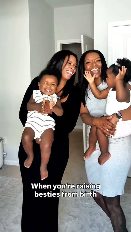 One year later and our babies are now besties 💕🩵 it’s so sweet seeing how we went from carrying together to now watching our babies grow up together 

#preggolife #babybesties #pregnantbelly #pregnancyreels