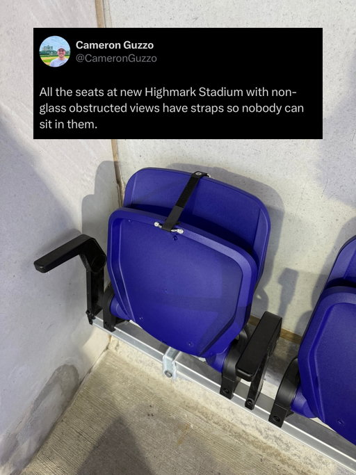 The Bills really wanted to make it clear that these obstructed view seats at new Highmark Stadium are not for sale.

#billsmafia #buffalobills #nfl #nflfootball