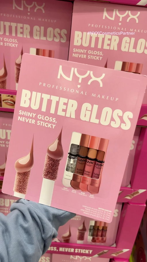 #NYXCosmeticsPartner @nyxcosmetics at Costco?! 😍🔥 Four Butter Lip Glosses for under $20 - LOVE that! 

#affordablemakeup #affordable #beauty #costcofinds 

@costco