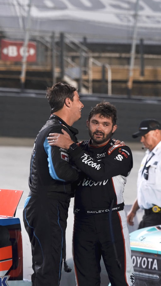 #teamtoyota respect between @bayleycurrey05 and @stewartfriesenracing as this duo finished second and third at Bristol. #teamtoyota