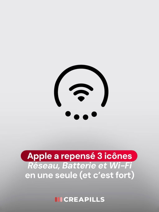 Apple profite de son premier iPhone pliable pour repenser l’un des éléments les plus familiers de nos écrans : la barre d’état 💡

Sur l’iPhone Duo, le Wi-Fi, le réseau mobile et la batterie sont désormais réunis dans un seul indicateur circulaire. Une façon de libérer de l’espace et de simplifier la lecture de l’interface, pensée pour mieux s’adapter aux différents formats d’affichage de ses deux écrans. Vous aimez le résultat ?