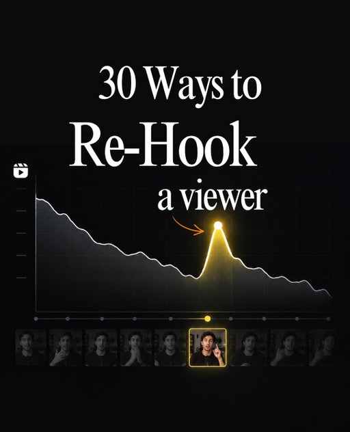30 ways to Re-Hook a viewer.