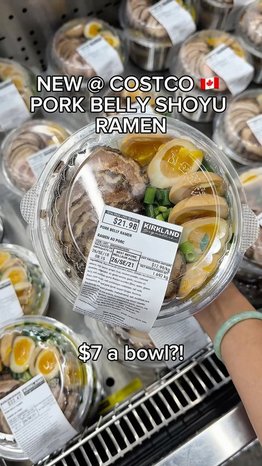 NEW Costco 🇨🇦 pork belly shoyu ramen meal kit 🍜 About $22 for 3 portions = only ~$7 a bowl 👀 #costco #costcocanada #costcofinds