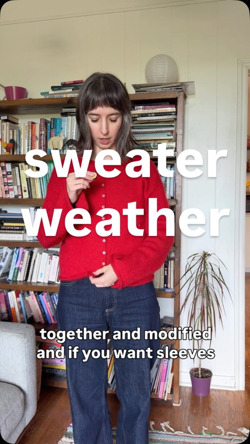 Once a year I do a totally off-brand post to talk about knitting. Here you go, hooligans! #knitting #handknitsweater #sweaterweather #knitstagram