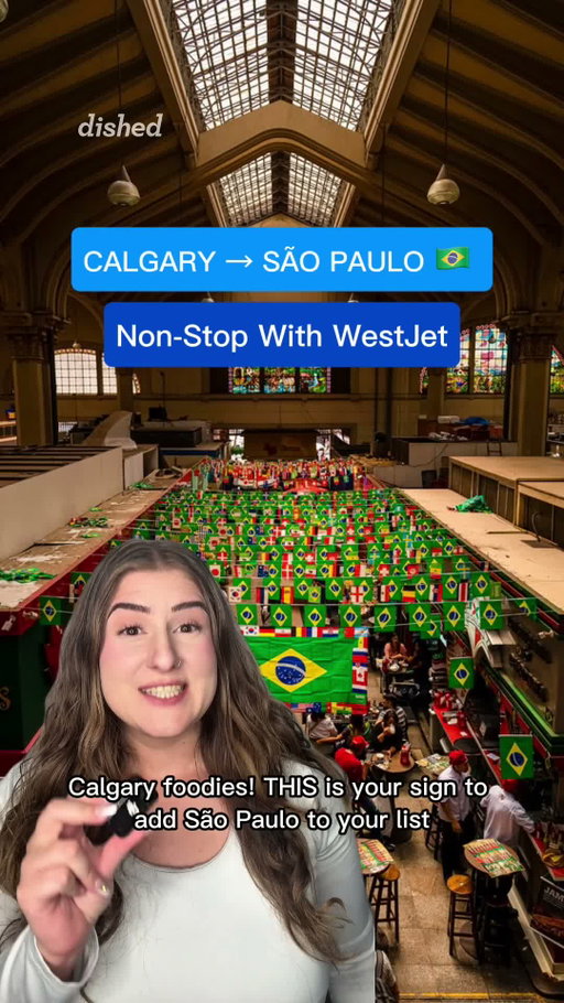 São Paulo is going on the Calgary travel list 🇧🇷✈️

@westjet is launching new non-stop flights from Calgary to São Paulo from December 2026 to February 2027, making it easier to taste your way through Brazil’s biggest city, from market finds and street food to vibrant neighbourhoods full of culture, local traditions, and BIG food energy.

Ready to start planning? Book now or learn more with WestJet. 🤩 #sponsored