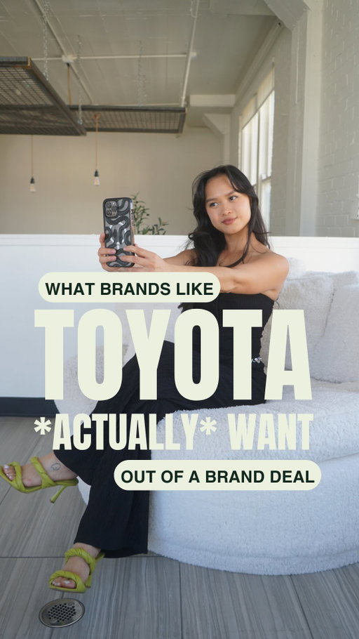 👇🏼 the truth about working with *big* brands 

btw followers are up by 7k now since I finished editing this video 🫪

For UGC creators specifically, it’s very rare that you’re going to land a deal like this through direct pitching

It doesn’t matter if you have 4 Toyotas at home
It doesn’t matter if you’re a car mechanic
It doesn’t matter if you’ve worked at a Toyota dealership for +13 years

Unless your personal branding content is so hyper specifically geared towards the niche you’re trying to attract (which if you did, you’d be considered an influencer rather than a UGC creator)

The *actual* way to attract big brands like this is not going to be through any traditional methods you might be having in mind

Before Toyota, I wasn’t posting ANY car content.

I was just showing the results of as many creative projects I was doing for other brands as I could

And somehow got lucky enough that the agency running Toyota’s campaigns happened to come across my other content and thought it was creative enough for Toyota!

The true way to attract more corporate brands is by showing your creative projects and showing brands that you can do product placement I more creative ways than just “This is the product I’ve been using and this is why I love it” - its way too on the nose and corporate brands don’t really need that

And even if you do that / have been doing that, unicorn deals like the one I got with Toyota are not guaranteed either! 

That’s the thing with personal branding - the opportunities you get will always be a coin flip but the fact that you do get unexpected opportunities coming your way is enough of a reason to be consistent with your content

Hope this gives some of you guys more context on expectations!!