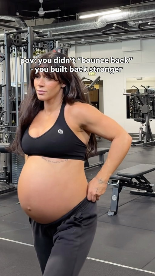 the goal was never to “bounce back.” it was to keep showing up 🫶🏼 remember that all pregnancies are different! xxx