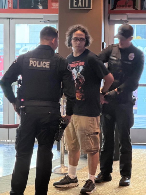 Breaking: A man was arrested at AMC Burbank 16 after pepper-spraying an entire row of moviegoers because one person was using their cell phone during the movie.