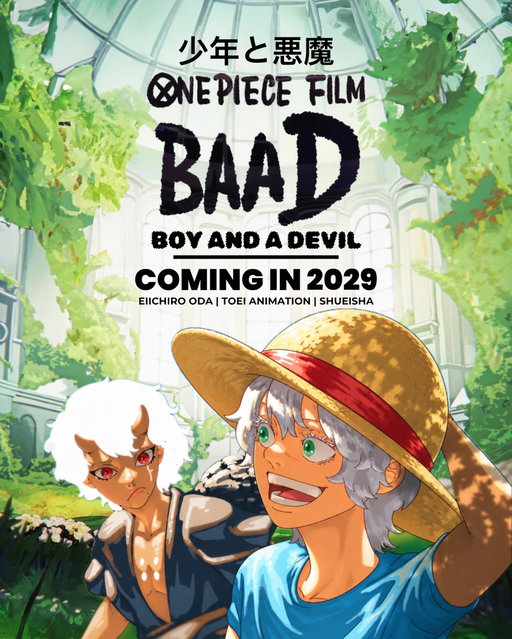 One Piece Film: BAAD has become more mysterious than One piece movie god valley Fans are speculating that BAAD could be set in the distant past and may be a flashback about the Ancient Kingdom. 

Theory :

“The Boy and a Devil”

The “Boy” could represent Joy Boy, while the “Devil” could represent Imu.Fans believe the movie could show how the World Government defeated the Ancient Kingdom and reveal more about the history of Joy Boy and Imu.

Fan art poster