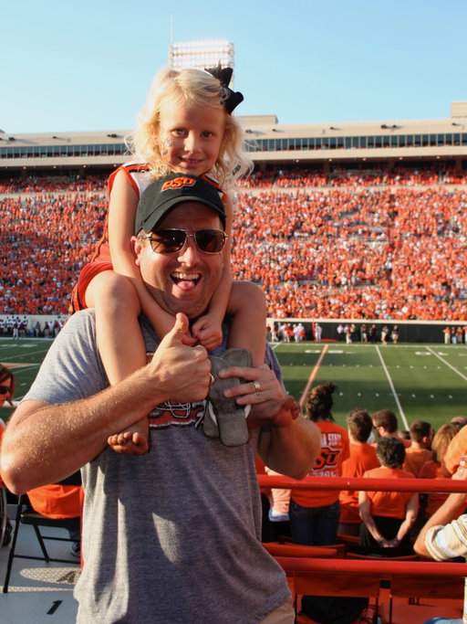 HAPPY FOOTBALL & DADS WKND !!! 🧡🏈 — Forever grateful for the BEST POM DADS !!! Now let’s BEAT MURRAY STATE 🤠