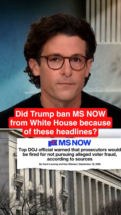 MS NOW, CNN, and POLITICO have now been denied access to the White House grounds, one day after Trump said he was banning the outlets from the White House. On Friday, Trump called the targeted outlets “fake news” and said they “never write a good story.”

@jacobsoboroff shares some recent “not so good” MS NOW headlines that may have “set the president off.”
