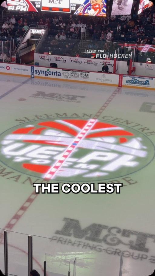 This might be the coolest new arena feature in hockey.

The Guelph Storm just became the first team in North America to install a LiveLED display directly under the ice, allowing them to show animations, graphics and ads right on the playing surface.

And seeing it in person, this thing is seriously cool.

#ohl #hockey