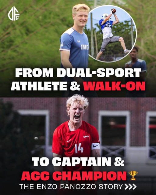 @enzoppanozzo is LIMITLESS. 

Enzo Panozzo’s journey to becoming the captain of @smu_msoc is a wild one.

From a dual sport athlete at IMG, to walking on at SMU, winning the ACC Championship, and eventually wearing the armband, he’s shown that he’s truly limitless. More to come

What a journey. What a story. 💫