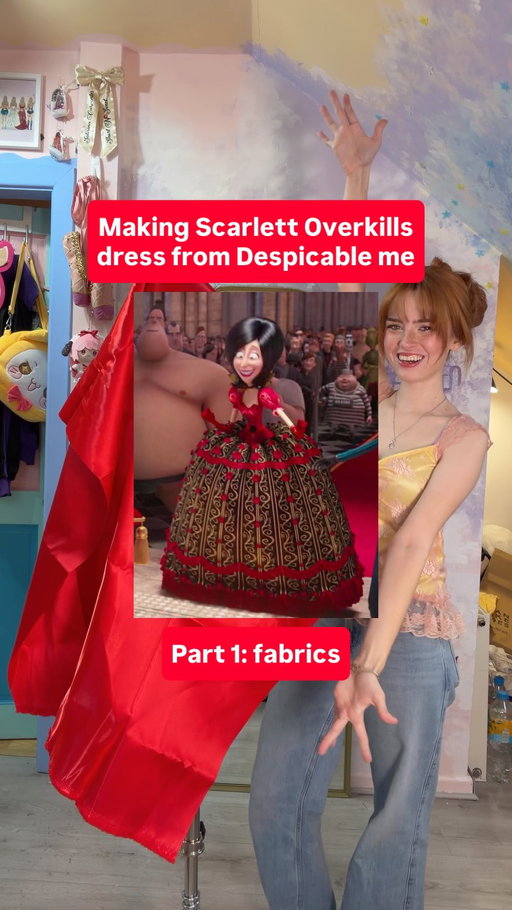 Making Scarlett Overkills dress from the Minions 🤗❤️

Hi so this might be a wildcard choice but I loved Scarlett in the film and I will never pass up on a cool female villain so hopefully I am not alone in wanting this dress 🫣

#sewing #diy #minions #halloween #despicableme
