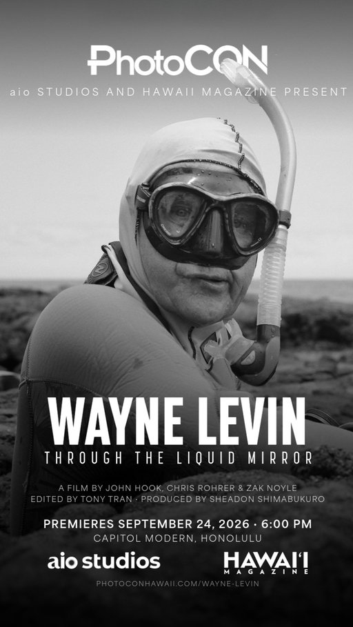 WAYNE LEVIN: Through the liquid mirror. 

An @aio__studios original film in collaboration with @hawaiimagazine 

A look into the incredible world of @waynelevinimages . Premieres @photoconhawaii on September 24th 6pm @capitolmodern 

Directed by @john_hook @thunderhug @zaknoyle 

Produced by @shiimbukaroo edited by @tonytran.photography