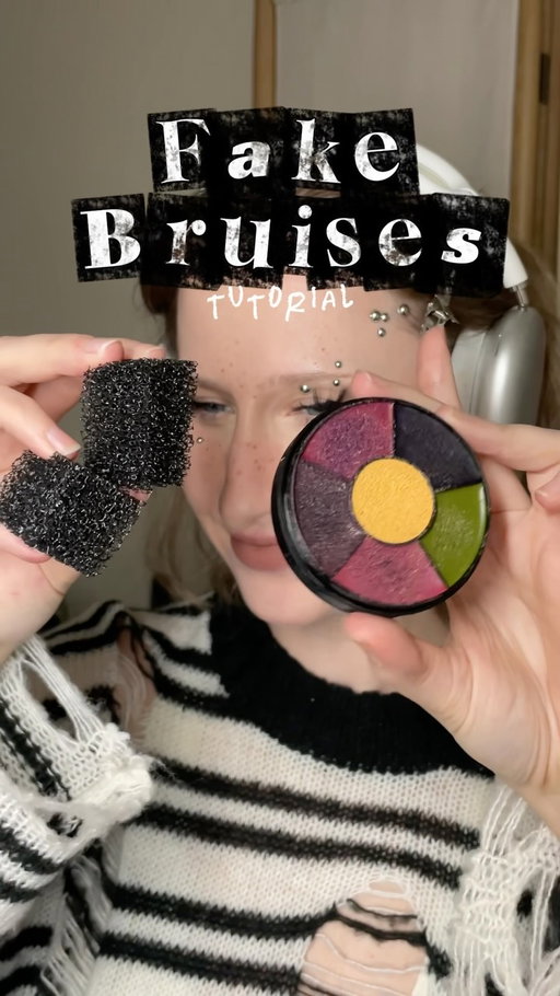 ⚠️ sfx fake bruises • don’t forget the yellow, it literally does the whole job 

Feel free to use eyeshadow but for me creams work better • I’d use kryolan fixing spray to keep it in place 

#halloween