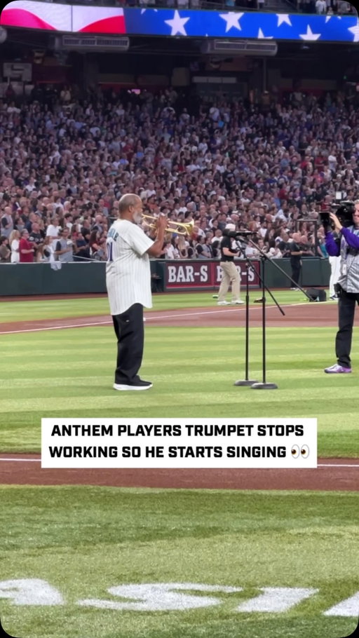 Dr. Jesse McGuire just performed an ICONIC National Anthem at the Diamondbacks game 👀