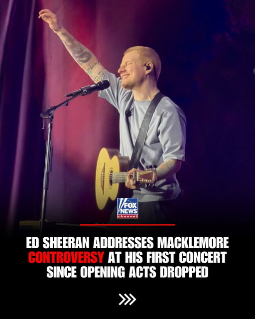 Ed Sheeran says he's "making mistakes" as he navigates the fallout from Macklemore's removal and the departure of his other opening acts.

In a lengthy message at his first show since the controversy erupted, Sheeran apologized to fans, voiced concern about venues restricting performers' content and addressed where he stands on Israel and Gaza.

Through it all, he says he wants his concerts to remain a place for "unity, not division; about humanity, not politics."