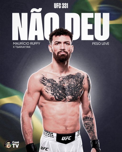 🚨 INFELIZMENTE NÃO DEU PARA O RUFFY CONTRA O ARMAN TSARUKYAN! 😭

O brasileiro perdeu por nocaute no co-main event do UFC 331! Provevelmente, o armeno é o próximo pelo cinturão peso-leve, contra o americano Justin Gaethje.

CABEÇA ERGUIDA SEMPRE, RUFFY! VOLTAREMOS MAIS FORTES! 🇧🇷

#CoberturaCazéTV #UFC #MMA #OutrosEsportes #cztv23