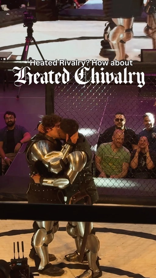 What the crowd wants the crowd gets! ⚔️💋
Knights of 5 Boroughs kissing

@thearmoredleague