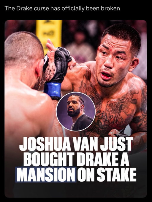The Drake Curse might actually be over. $650K on Joshua Van just cashed for $1,098,500 on Stake 😭🔒