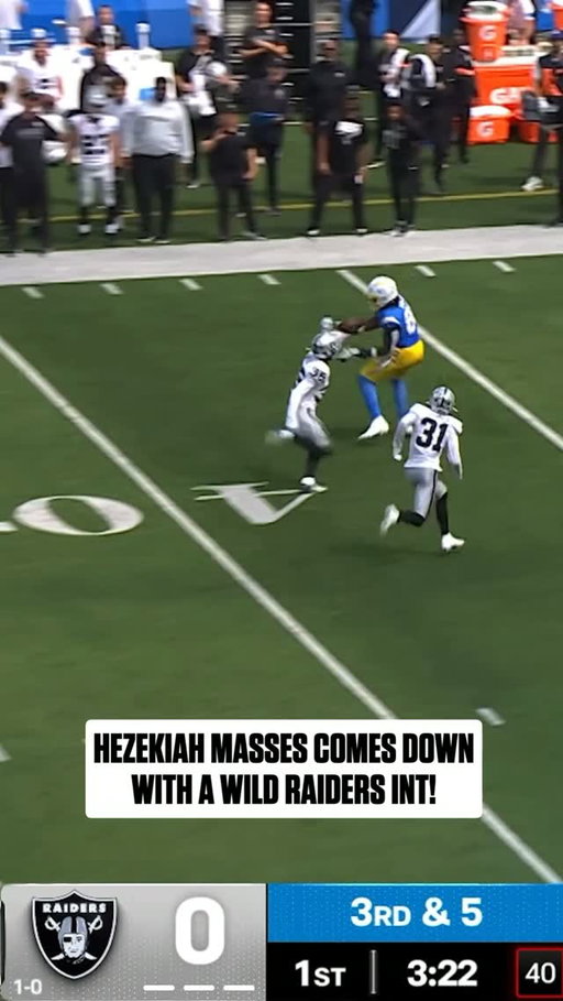 a crazy way to get your first career pick 👏

LVvsLAC on CBS/Paramount+
Stream on @nflplus