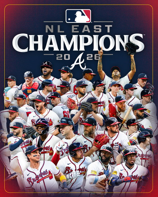 THE ATLANTA BRAVES ARE 2026 NL EAST CHAMPIONS!