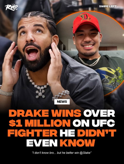 #Drake won over $1M on last night’s UFC 331 match on @Stake, after betting $650k on Champion Joshua Van to retain his title‼️👀

Drake said he never heard of him before the match 😂

Is Joshua Van the GOAT ⁉️

#StakePartner