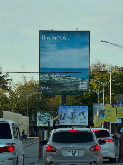 billboard seen in Zanzibar Africa
