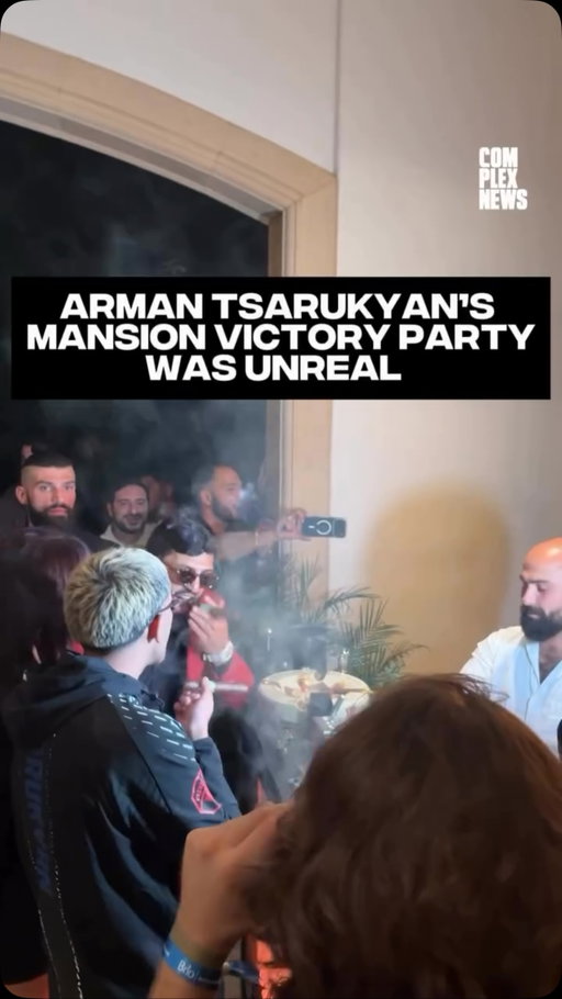 Last night was unreal for Arman Tsarukyan, and he capped it off with a mansion party 🍾