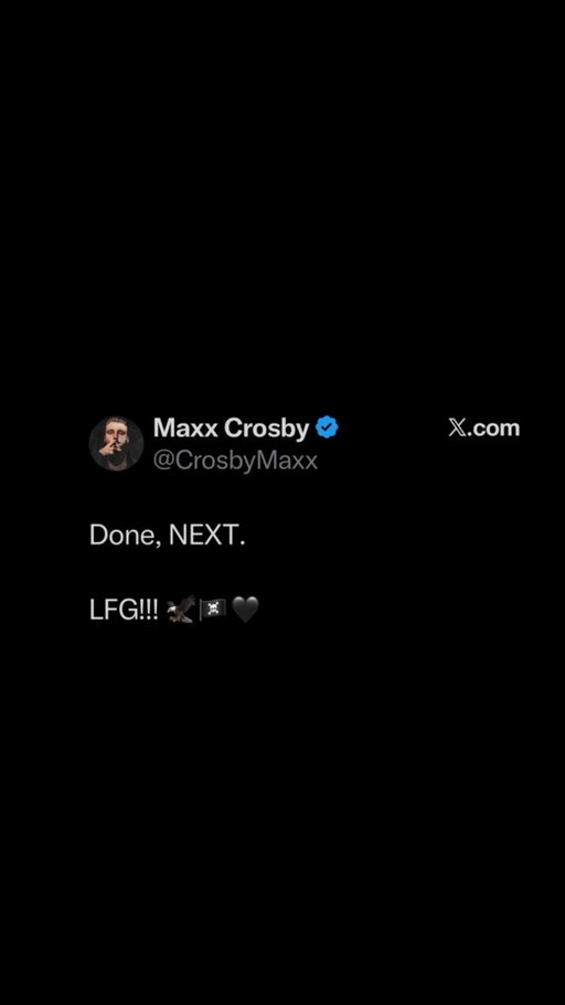 These are the final words of RELENTLESS. 

Done. Next. 

The greats understand. 

No further explanation required. 

@maxxcrosby