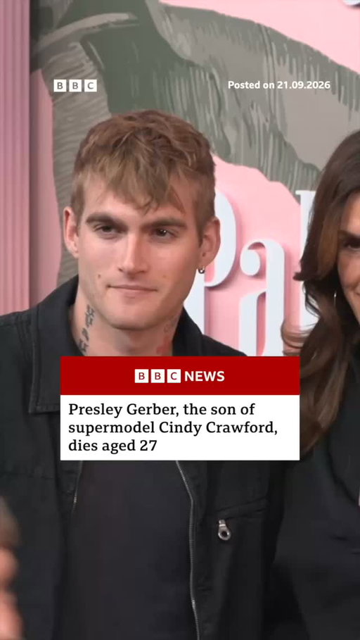 Presley Gerber, the son of supermodel Cindy Crawford, has died at the age of 27.

Gerber, a model, passed away at a rehab facility on Sunday, according to records filed by the Los Angeles County Medical Examiner. 

The cause of death was not listed.

His family have asked for privacy "during this very difficult and painful time".

Tap the link in @BBCNews's bio to read more.

#BBCNews