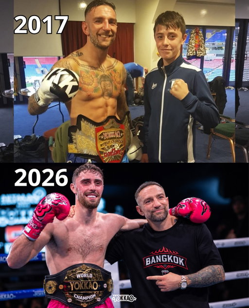 9 years to turn a dream into reality. 🥹🏆

Back in 2017, a young Anthony Deary stood next to Liam Harrison, dreaming of one day becoming a YOKKAO World Champion. ❤️

🥊 At YOKKAO 27, Liam Harrison defeated Kevin Burmester by TKO in Round 2 to defend his YOKKAO World Title.

Fast forward 9 years, and at YOKKAO 52, Anthony Deary made that dream come true, knocking out Sangmanee in Round 3 to become the YOKKAO World Champion, with Liam himself placing the belt around his waist. 🏆💥

From dreaming of the belt to wearing it. Some stories come full circle. ❤️

#YOKKAO52 #muaythai #yokkaofight