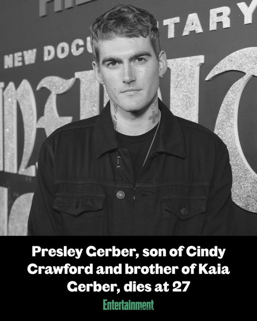 Presley Gerber, the only son of supermodel Cindy Crawford and businessman Rande Gerber, has died at age 27.

Presley died at a rehabilitation facility on Sept. 20, according to Los Angeles County Medical Examiner records reviewed by EW. When reached for comment, a representative for the Crawford-Gerber family told EW, “The family is asking for privacy during this very difficult and painful time.”

He starred in campaigns for major fashion brands like Dolce & Gabbana and Tommy Hilfiger during his time in the spotlight, but took a step back amid mounting legal, mental health, and addiction issues in the late 2010s.

Read the full story at the link in bio. 

📷: Stefanie Keenan/Getty

#PresleyGerber #KaiaGerber #CindyCrawford