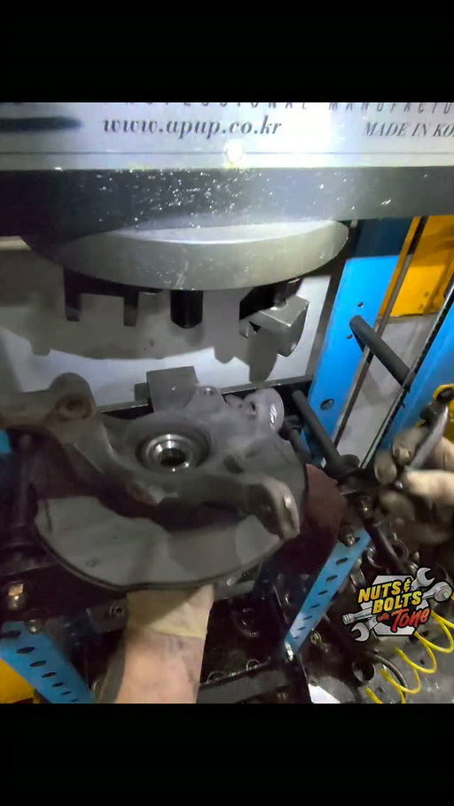 Auto Pro Up Bearing Press worth Knuckle hanging attachment. 
https://link.amazon/B05O5Ryim