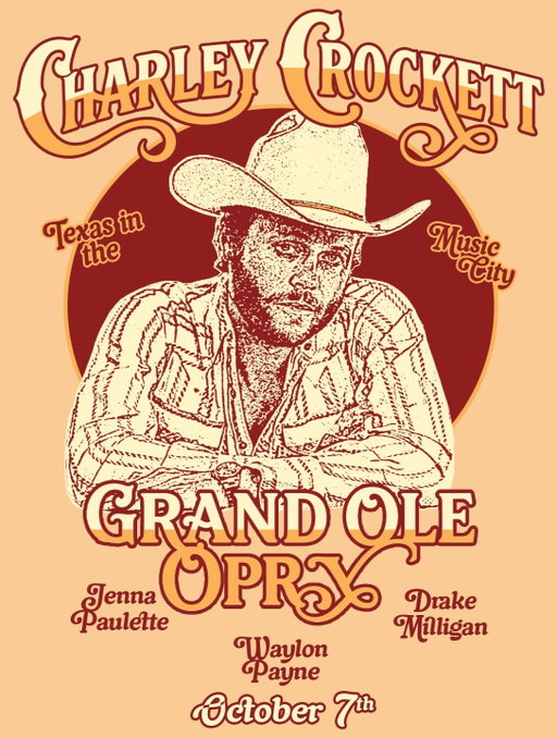 Join me at the @opry for Texas In The Music City on October 7th with @jennapaulette @waylonpayne @drakemilligan 

🎨 @micahpg