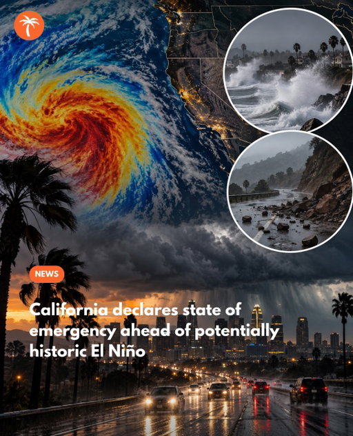 🌧️⚠️ California has declared a statewide state of emergency ahead of a potentially historic El Niño season.

Gov. Gavin Newsom issued the emergency proclamation on September 21 as California prepares for a very strong El Niño expected to strengthen heading into the 2026–27 winter. 

State agencies are being directed to prepare vulnerable communities, roads and critical infrastructure and to stage emergency equipment and supplies ahead of potential severe weather. 

🌧️ Potential rounds of heavy rain
🌊 Coastal flooding & large waves
⛰️ Landslides & debris flows
💨 Strong winds
❄️ Heavy mountain snow
🚧 Possible road closures
⚡ Potential power outages
📍 Los Angeles and Southern California could see significant impacts

NOAA currently says there is a greater than 90% chance of a very strong El Niño this fall and winter, although the exact timing and severity of individual storms cannot be predicted this far in advance. 

California officials are urging residents to prepare early by checking flood risks, clearing drains and gutters, signing up for emergency alerts and having a plan in place before severe weather arrives.